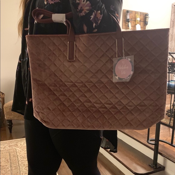 Velvet rose (millennial pink) tote! - Picture 3 of 3